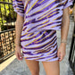 Tiger Sequin Stripe 2 PC SET- Lavender