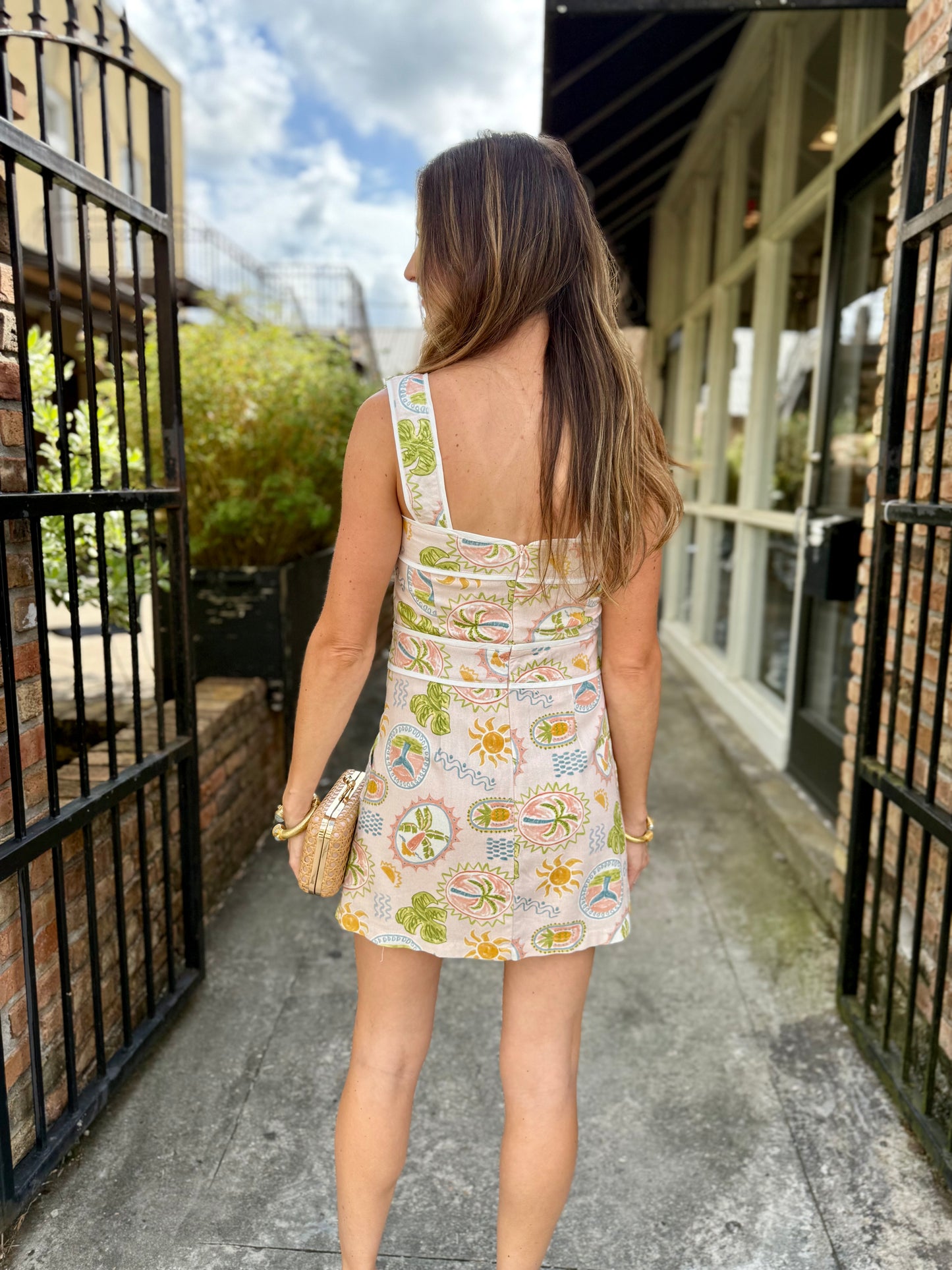 Hennie Mini Dress- Seaside Scribbles
