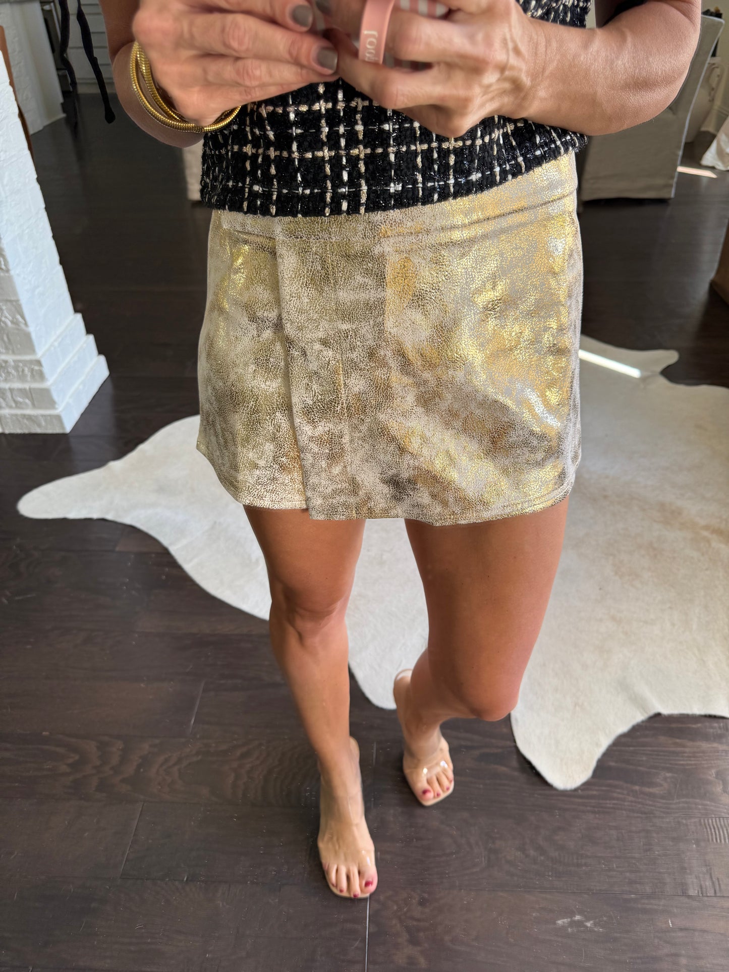Take Care Skort- Gold Pointe