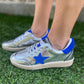 Vintage Havana Denisse 43 Sneakers- Metallic Silver/Blue