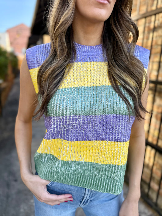 Magazine Metallic MG Stripe Vest