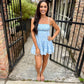 Gina Embroidered Smocked Tiered Romper