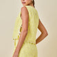 Kenny Eyelet Tied Top- Lemon