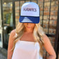Hawks Trucker Hat- Navy/White