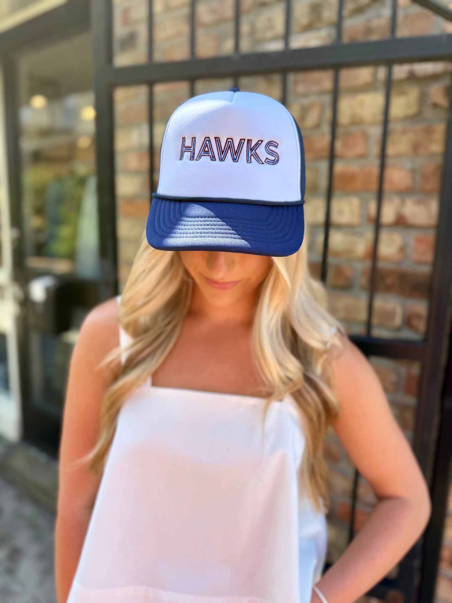 Hawks Trucker Hat- Navy/White