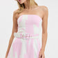 Geometric Belted Romper- Geo Pink