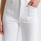 Valley Girl HR Patch Pocket Ankle Denim- Lamb