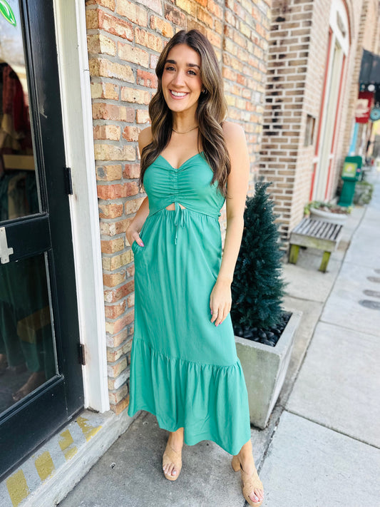 Z Supply Winslet Maxi Dress- Botanical Green