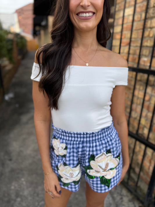 Z Supply Second Skin Off Shoulder Top- Cloud