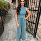 FP Mineral Washed 2 PC Pants Set- Dark Teal