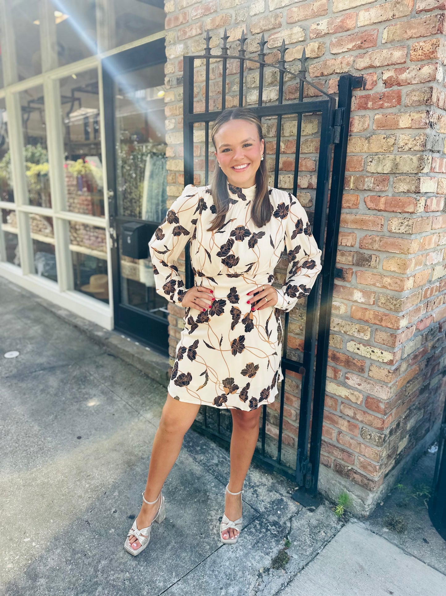 Echoes of Romance Mini Dress- Cream