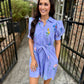 Garden Party Floral Dress- Periwinkle