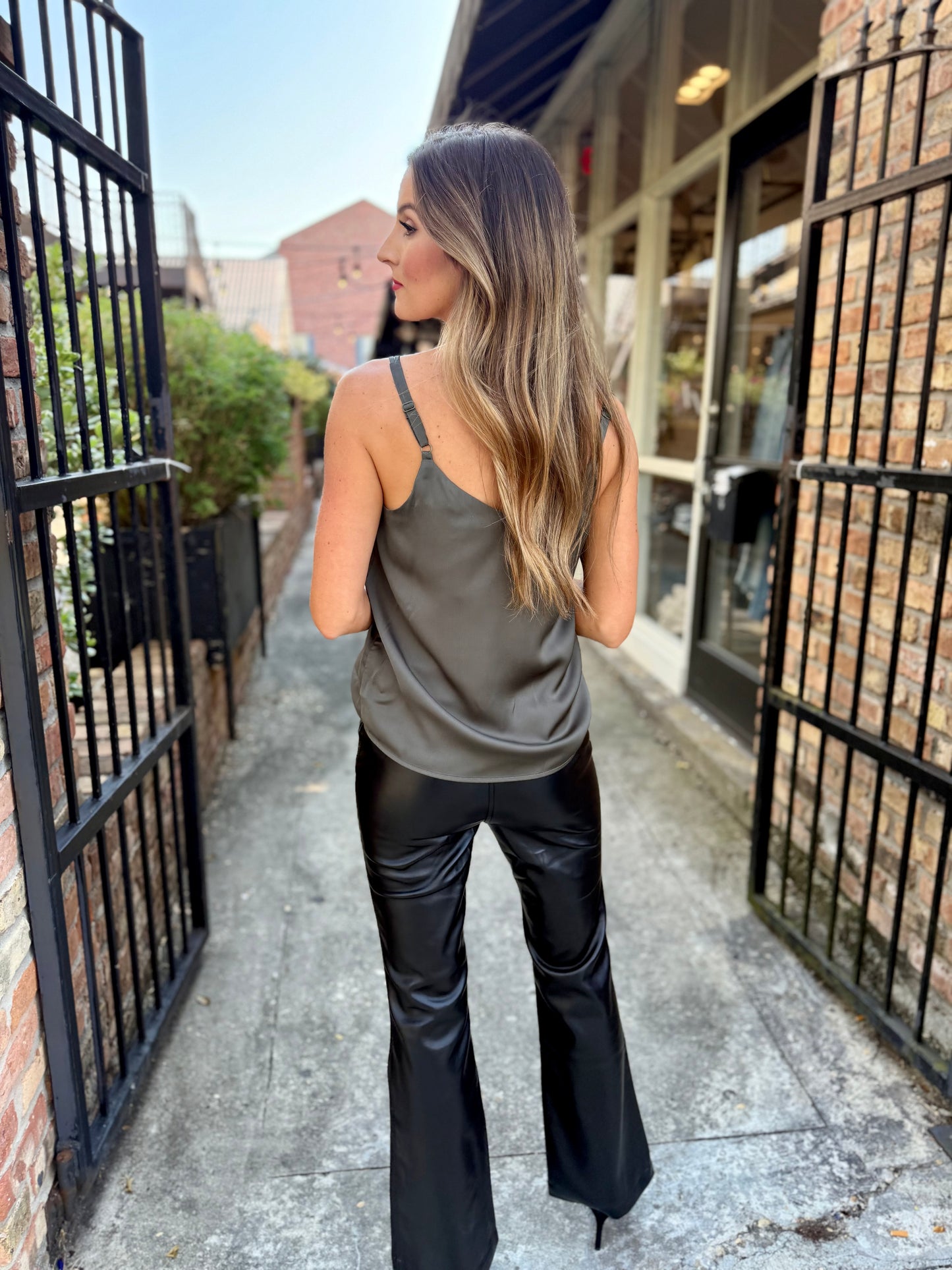 Double Strap Cami- Olive