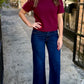 Brandon Sweater Top- Merlot