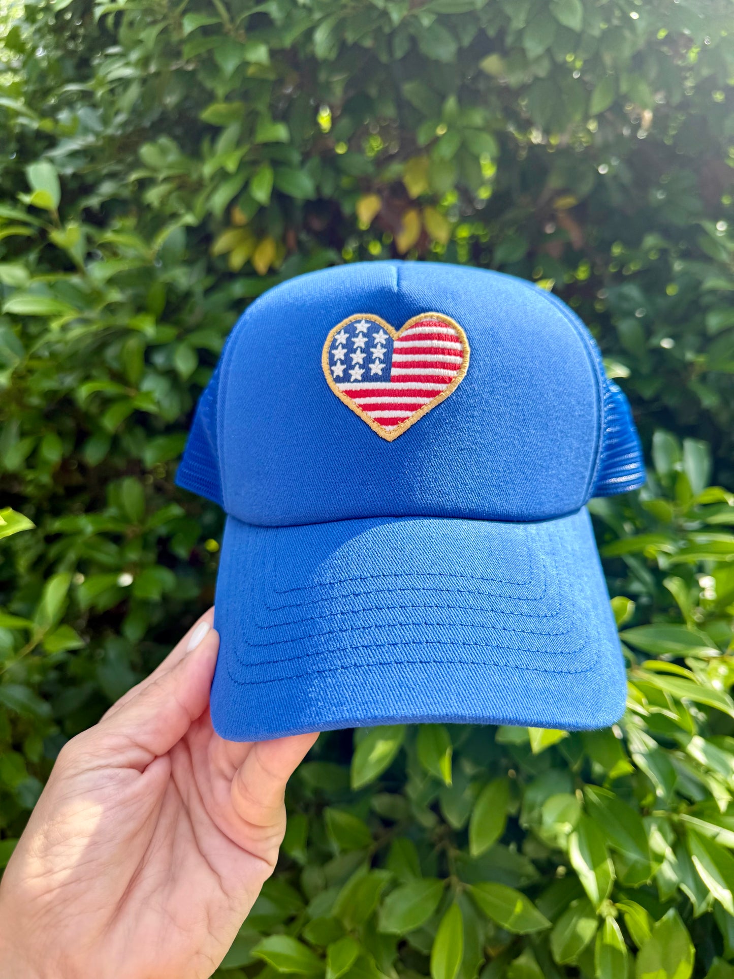 Z Supply Trucker Hat- Heart Flag