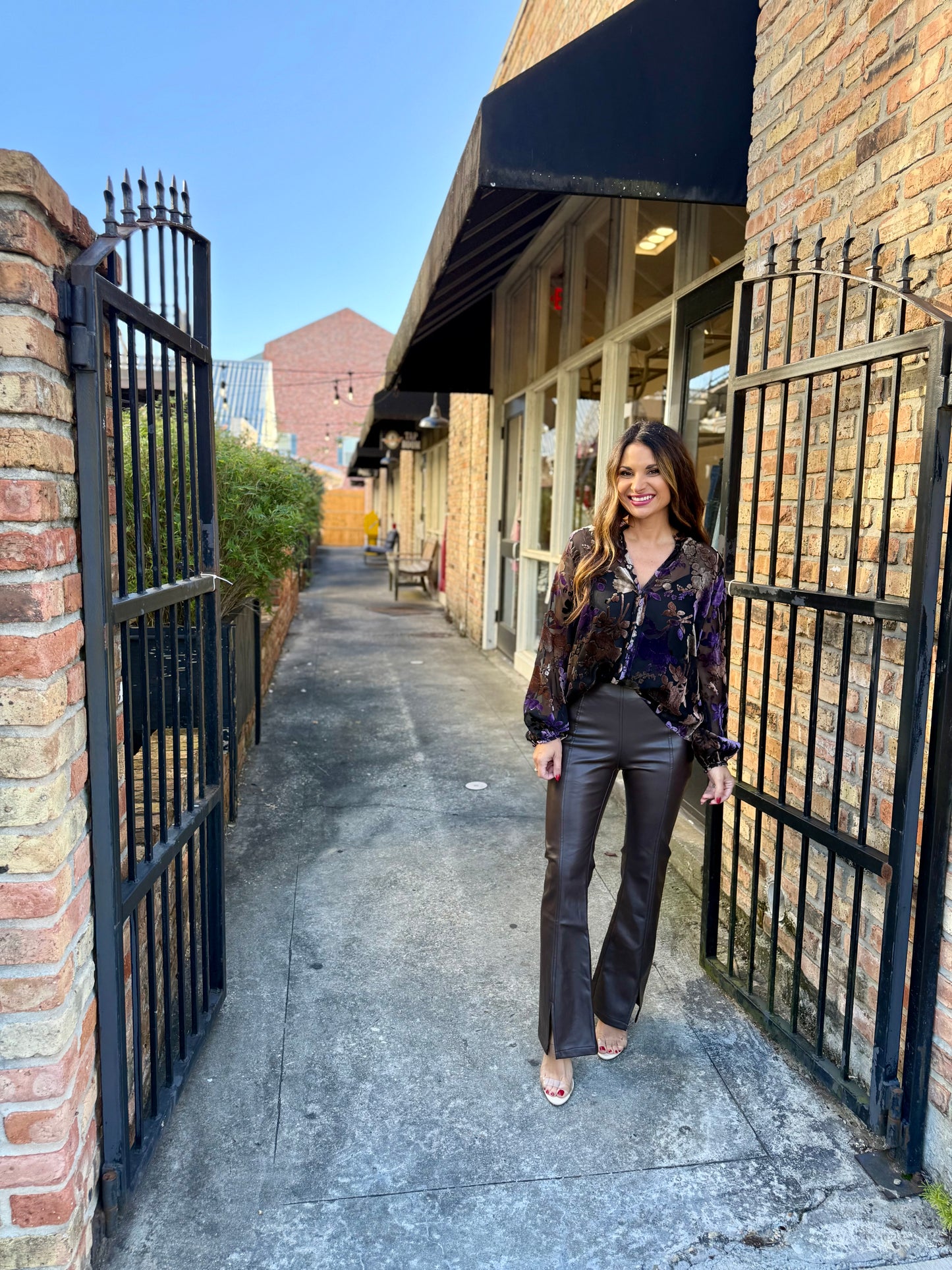 Jacaranda Burnout Top- Purple