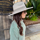 Maison Boho Suede Hat- Ivory