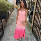 Ombre Maxi Dress- Coral