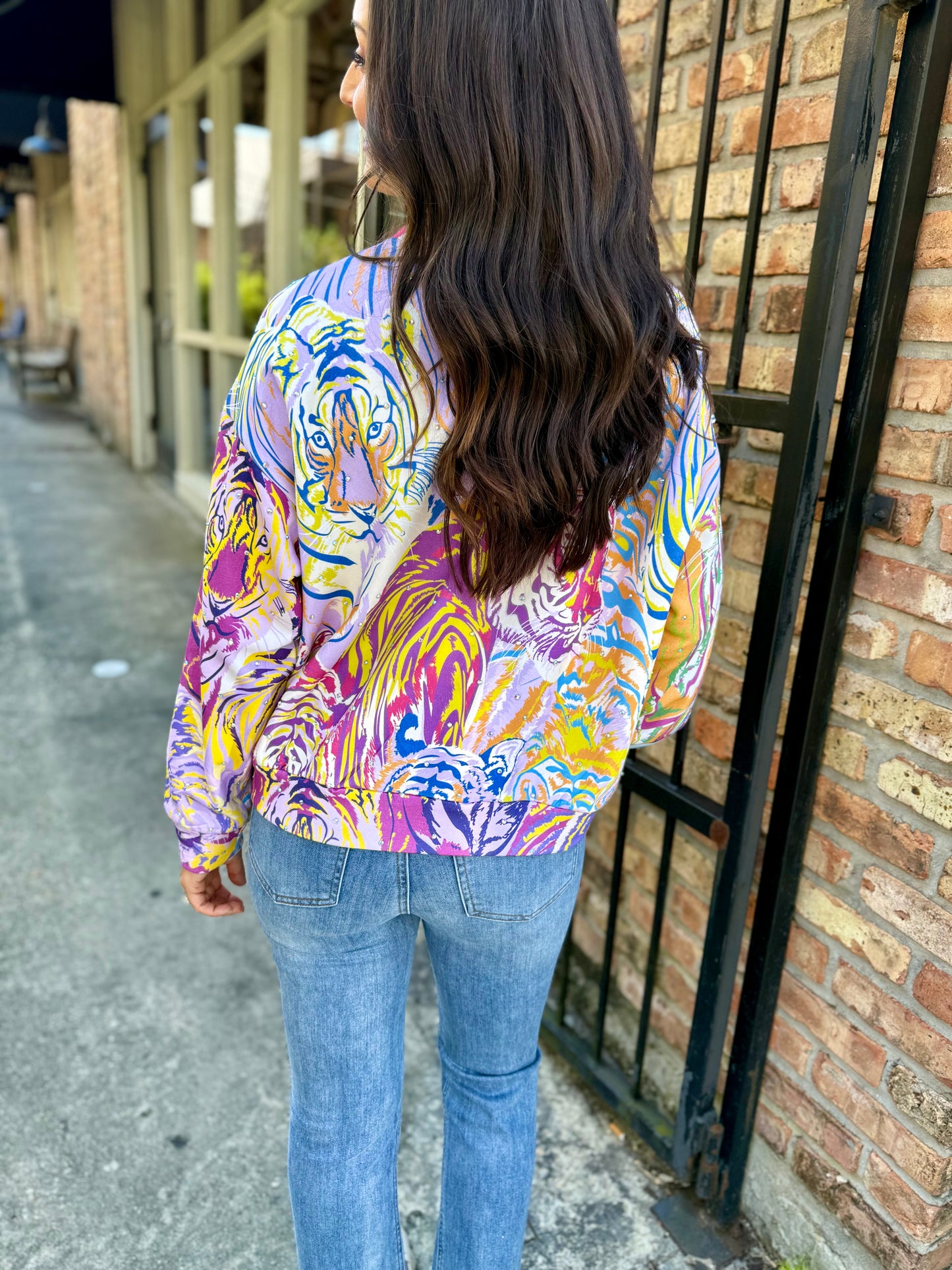 Rainbow Multi Abstract Tiger Sweatshirt