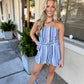 Mandy Stripe Belted Romper