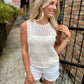Swan Sweater Tank- Ivory