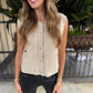 Gracie Sweater Vest- Ecru