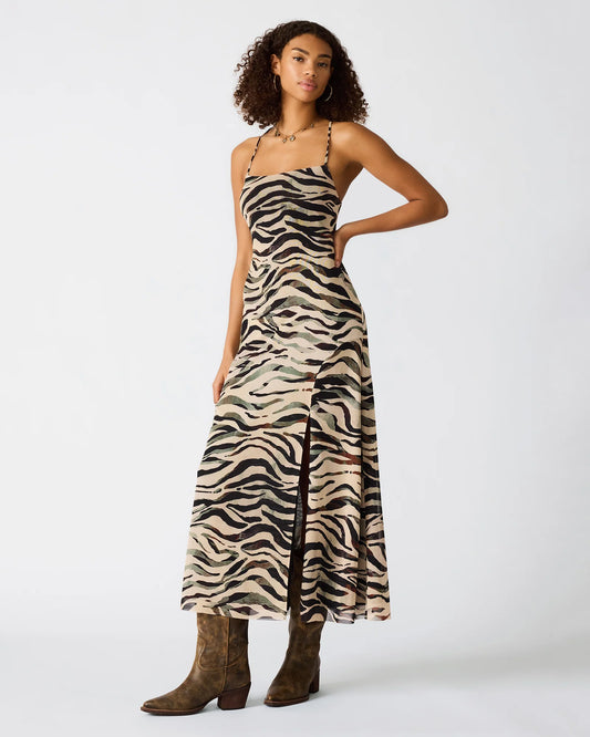 Adella Maxi Dress- Caramel Zebra
