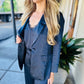 Sutton Satin Blazer- Navy