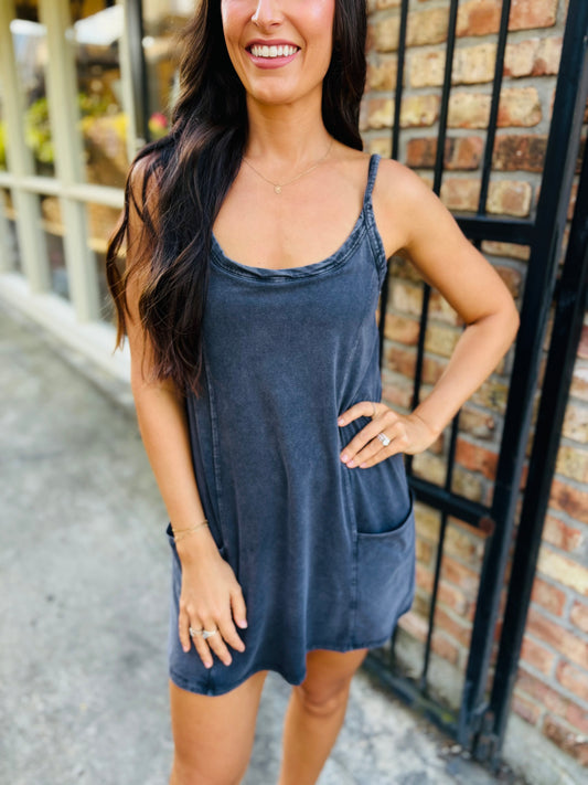 Z Supply Jet Set Dress- Black Sand