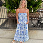 Z Supply Nadine Palm Maxi Dress- Nautical