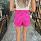 Take Care Skort- Pink Tweed