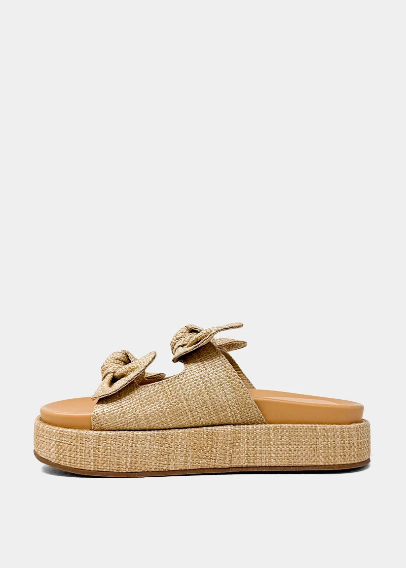 Kiki Platform Sandal- Raffia