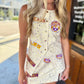 Queen LSU Scattered Logo Rhinestone Vest