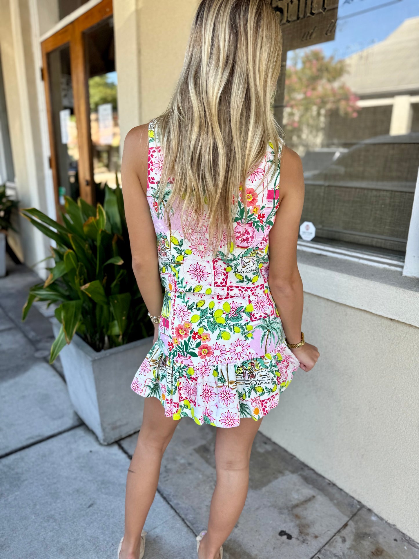 Breezy Tropical 2 PC SET- Resort Pink