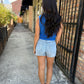 Twist Front Top- Blue