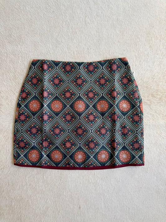 Brea Mini Skirt- Golden Rosette