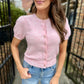 Peter Cardigan Top- Lt Pink