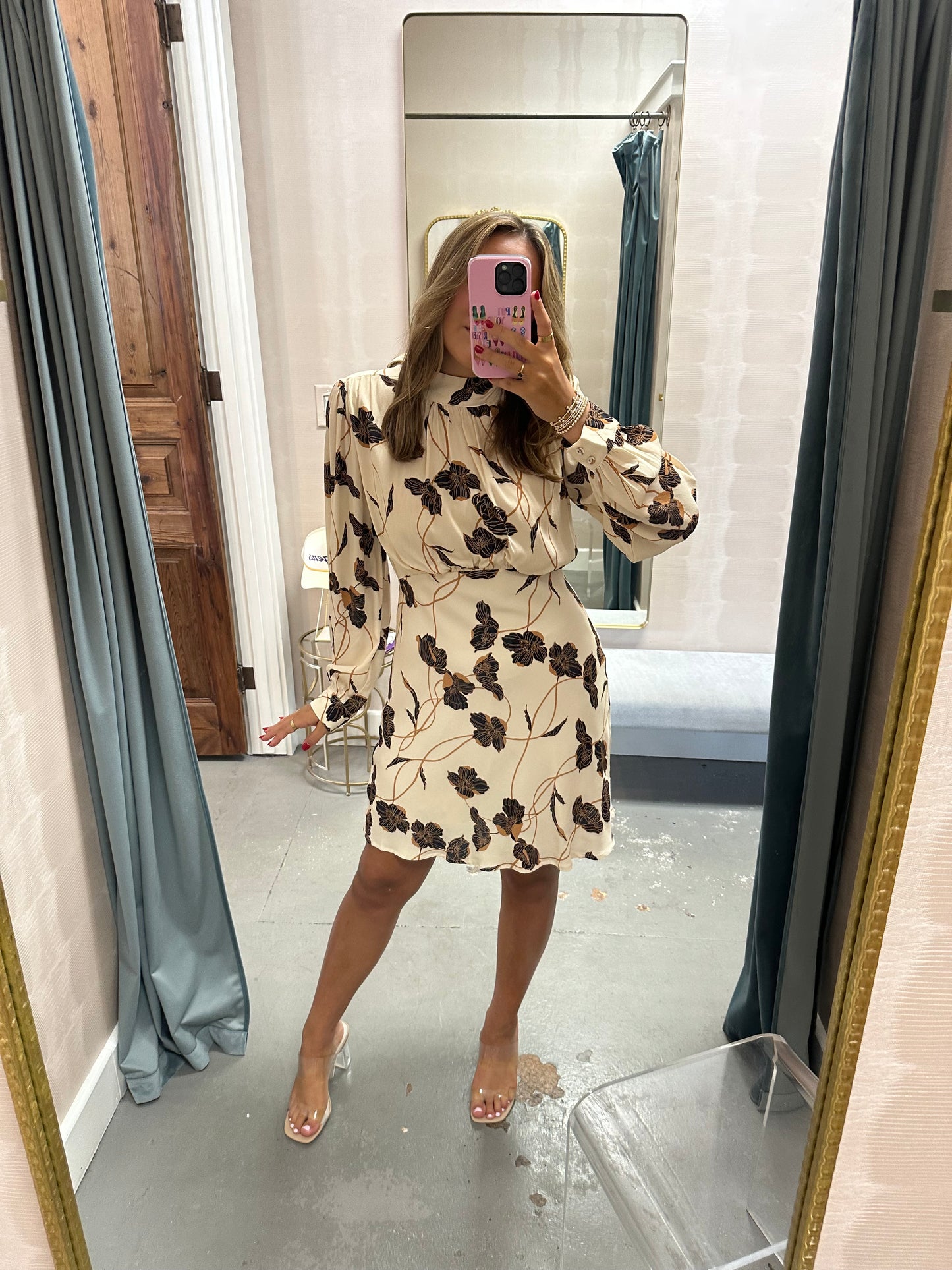 Echoes of Romance Mini Dress- Cream