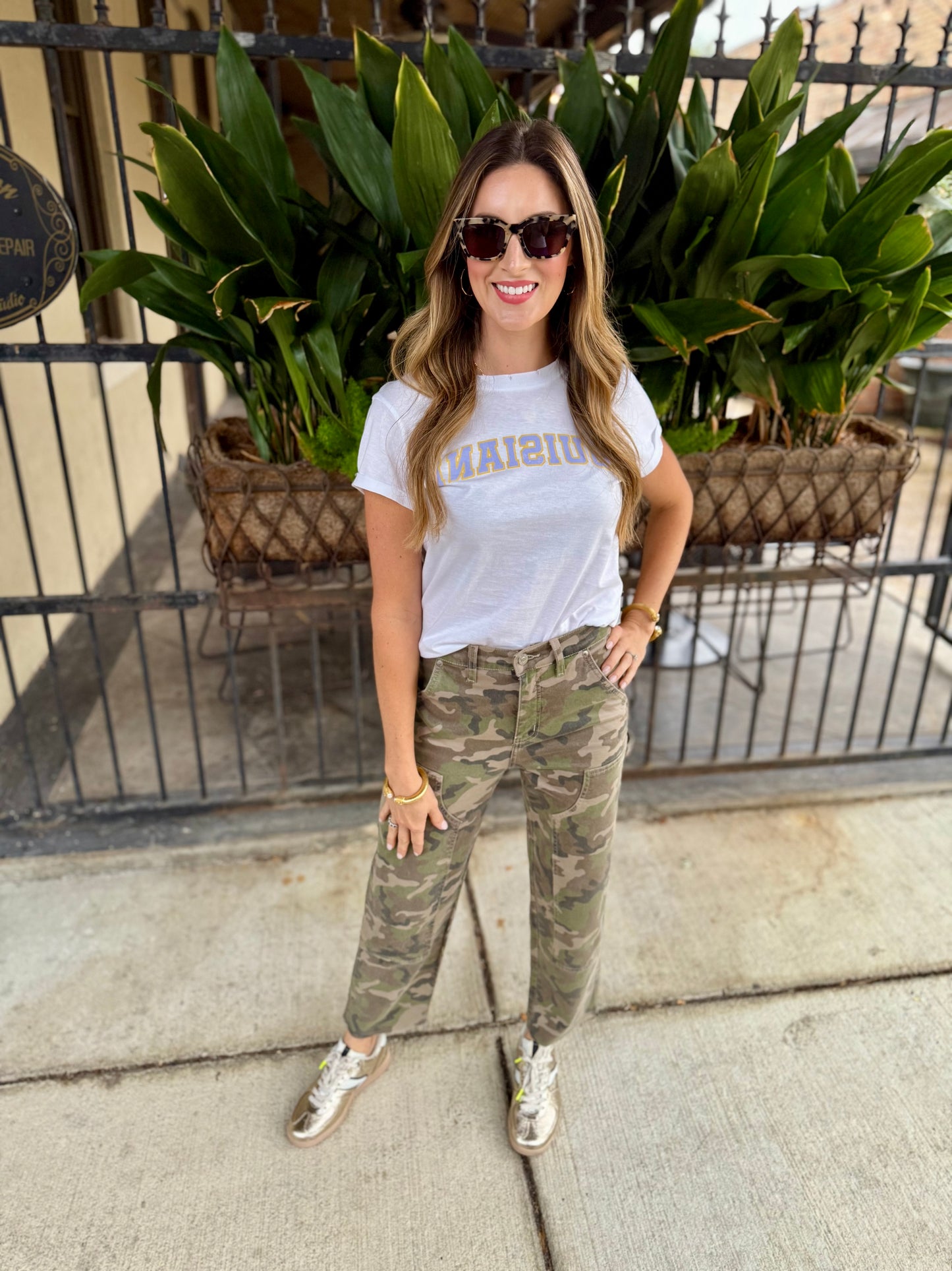 Sundaze High Rise Straight Crop- Camo Hideaway