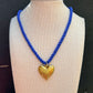 Cord Necklace- Royal Blue/Heart