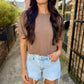 Sand Toys Cropped Tee- Mocha