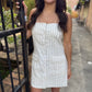 Trinity Striped Button Dress- Melange