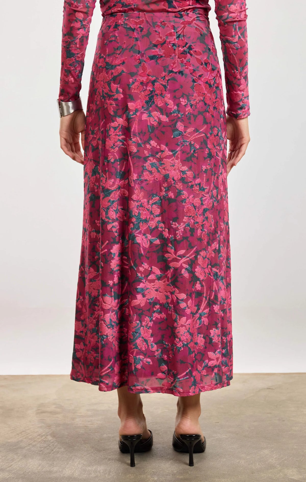 Velvet Rebellion Skirt- Fuchsia