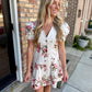 Alvina Floral Button Mini Dress