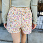 Plantlover Shorts- Cream Floral