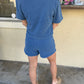 Z Supply Hunter Knit Denim Short- Calypso Blue