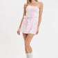 Geometric Belted Romper- Geo Pink
