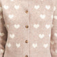 Heart Cardigan- Taupe