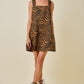 Tiger Print Square Shift Dress