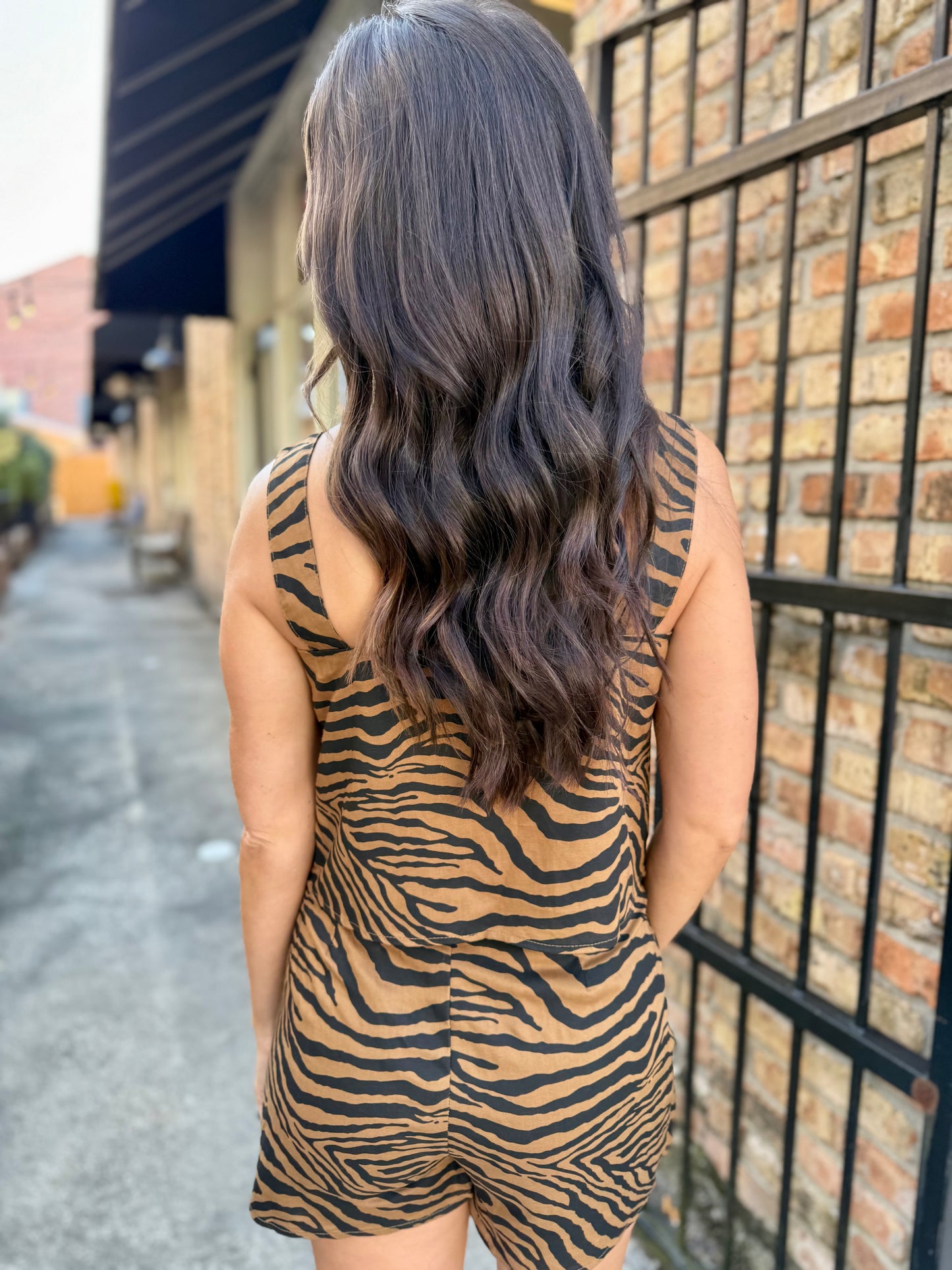 Tiger Asymmetric Mini Wrap Skort